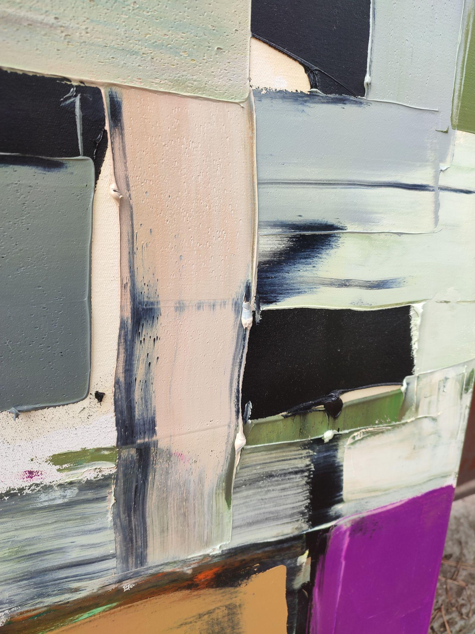 Pittura ad olio astratta 