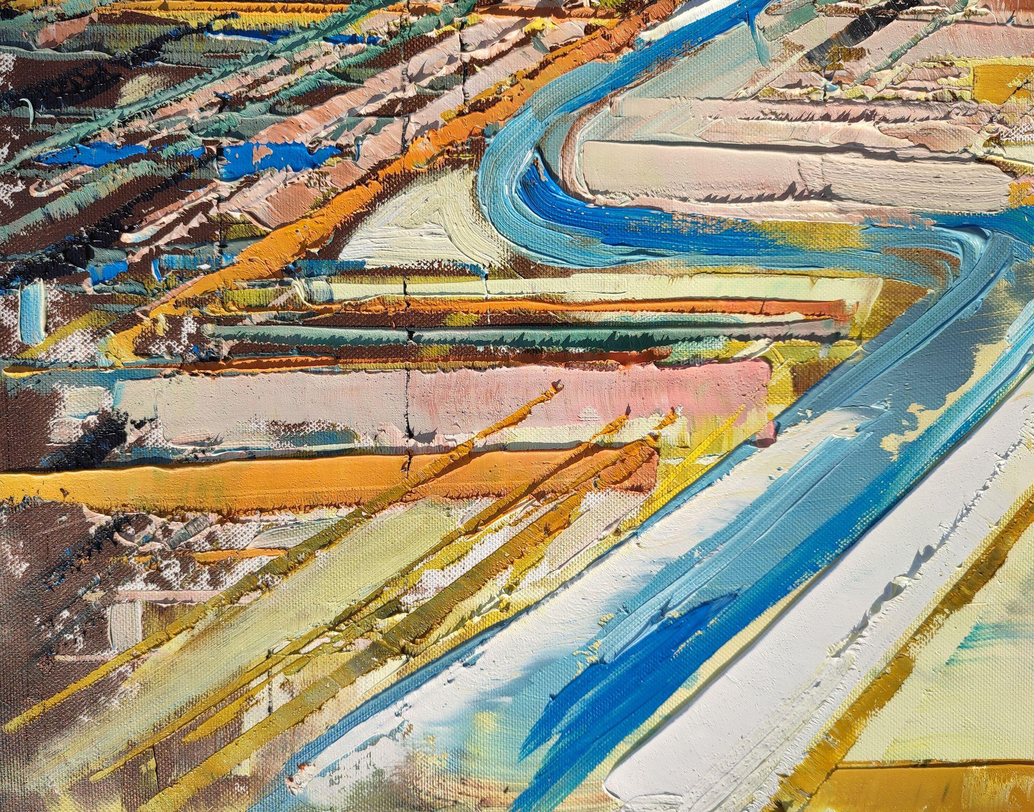 Pittura ad olio astratta 