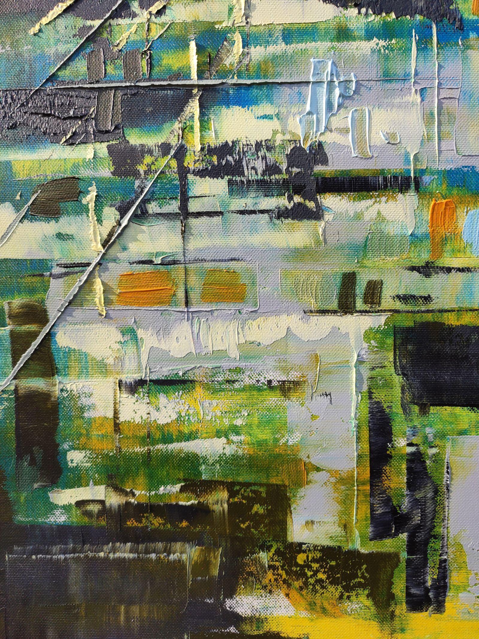 Pittura ad olio astratta 