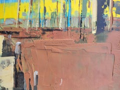 Abstraktes Ölgemälde „Stadtlinien 2“, Gemälde, Öl auf Leinwand