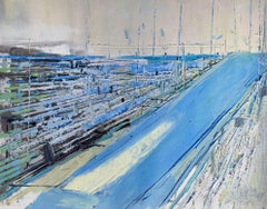 Abstract oil painting "City lines 5"., Painting, Oil on Canvas