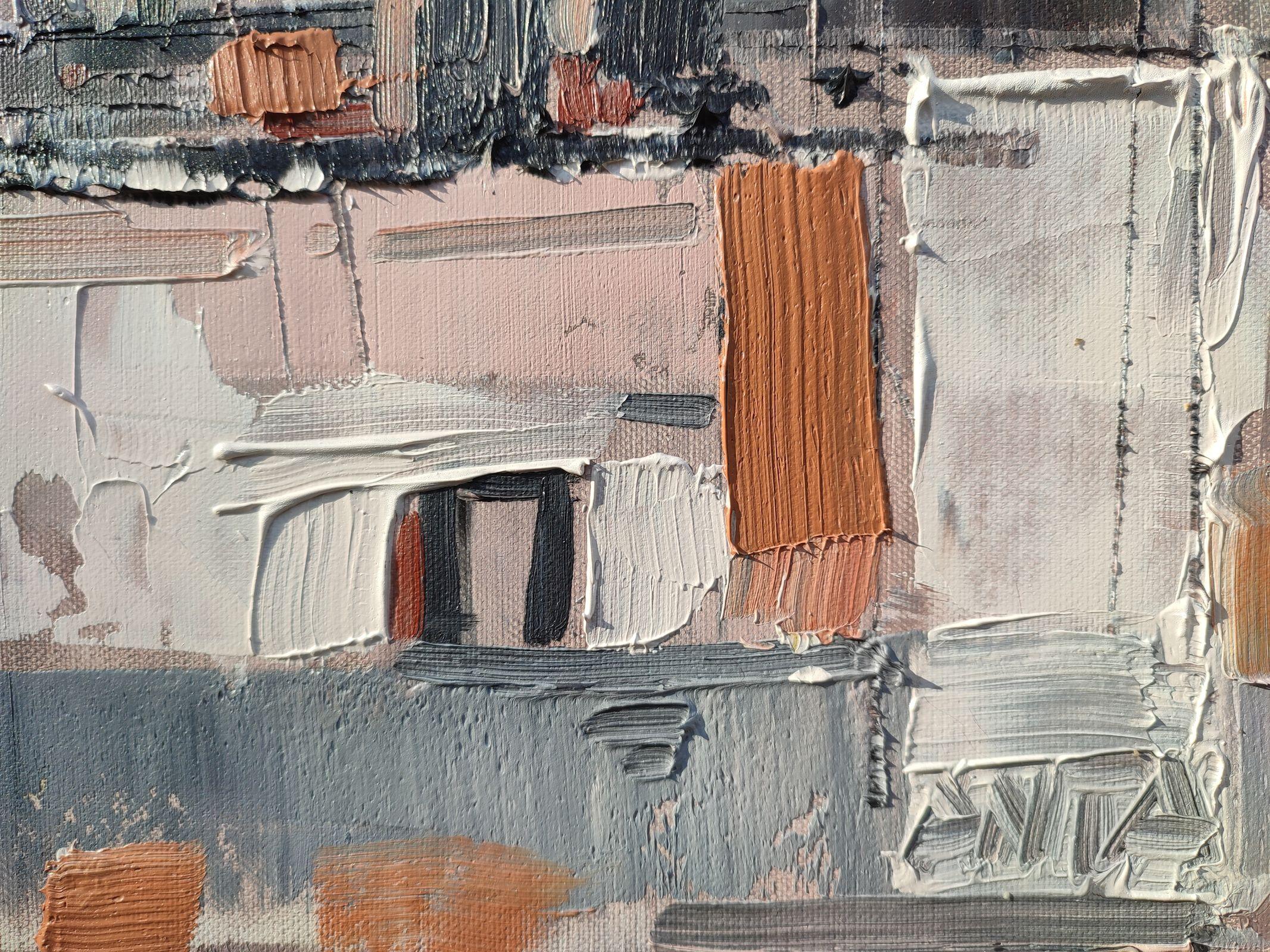 Pittura ad olio astratta 