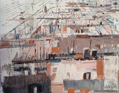 Abstract oil painting "City lines 8", Painting, Oil on Canvas