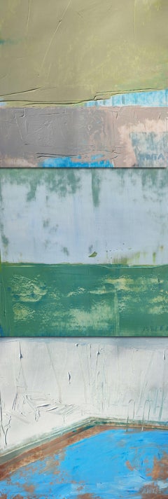 Abstraktes Ölgemälde „Layers of nature“, Gemälde, Öl auf Leinwand