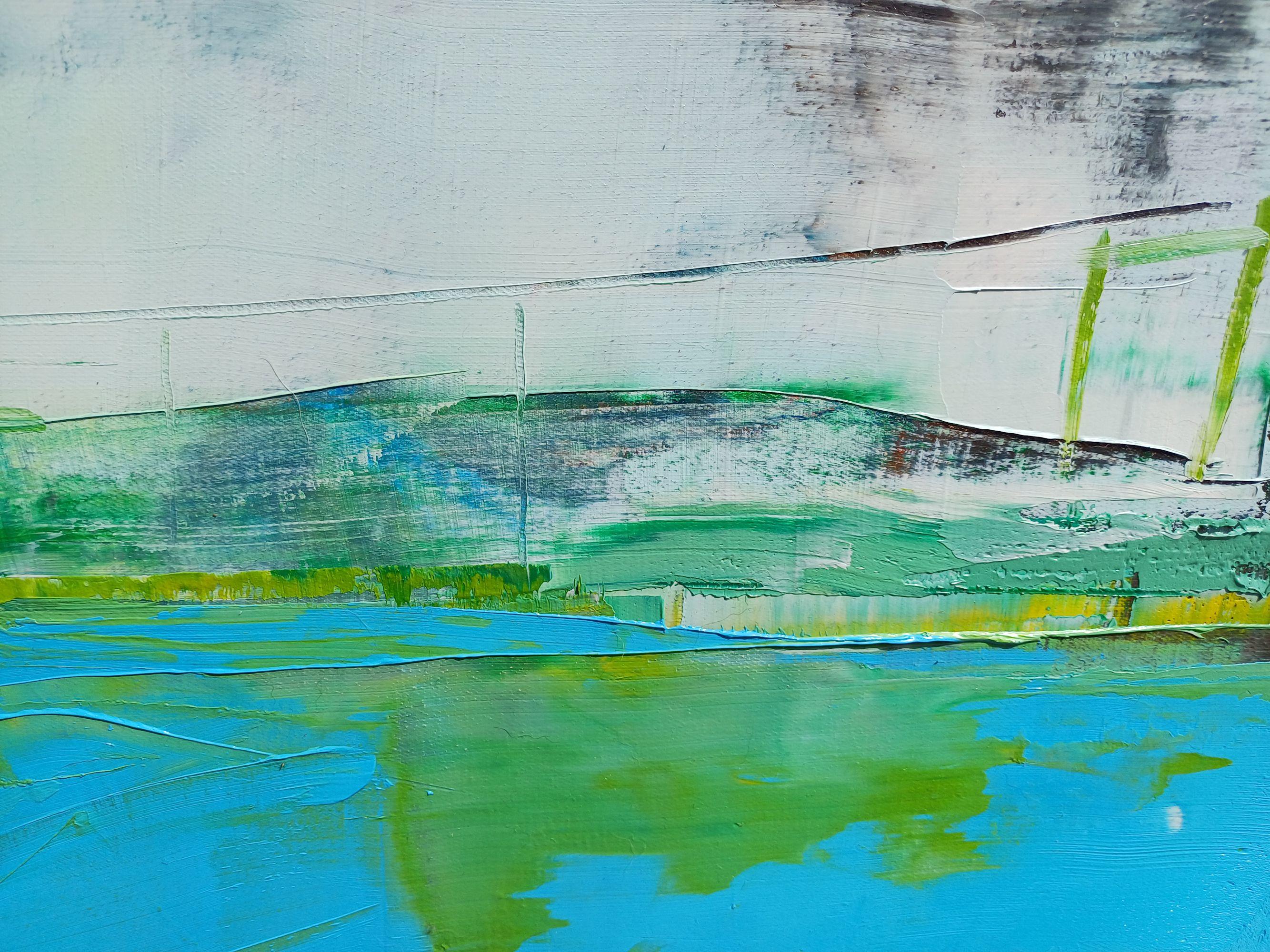 Paisaje 8, Pintura, Óleo sobre lienzo - Painting Abstracto de Karina Antonczak