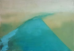 Oil painting, canvas art, stretched, "Land 01", Painting, Oil on Canvas