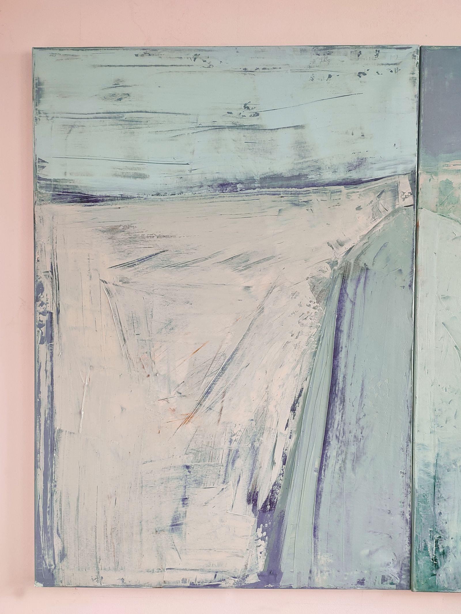 oil painting, diptych 
