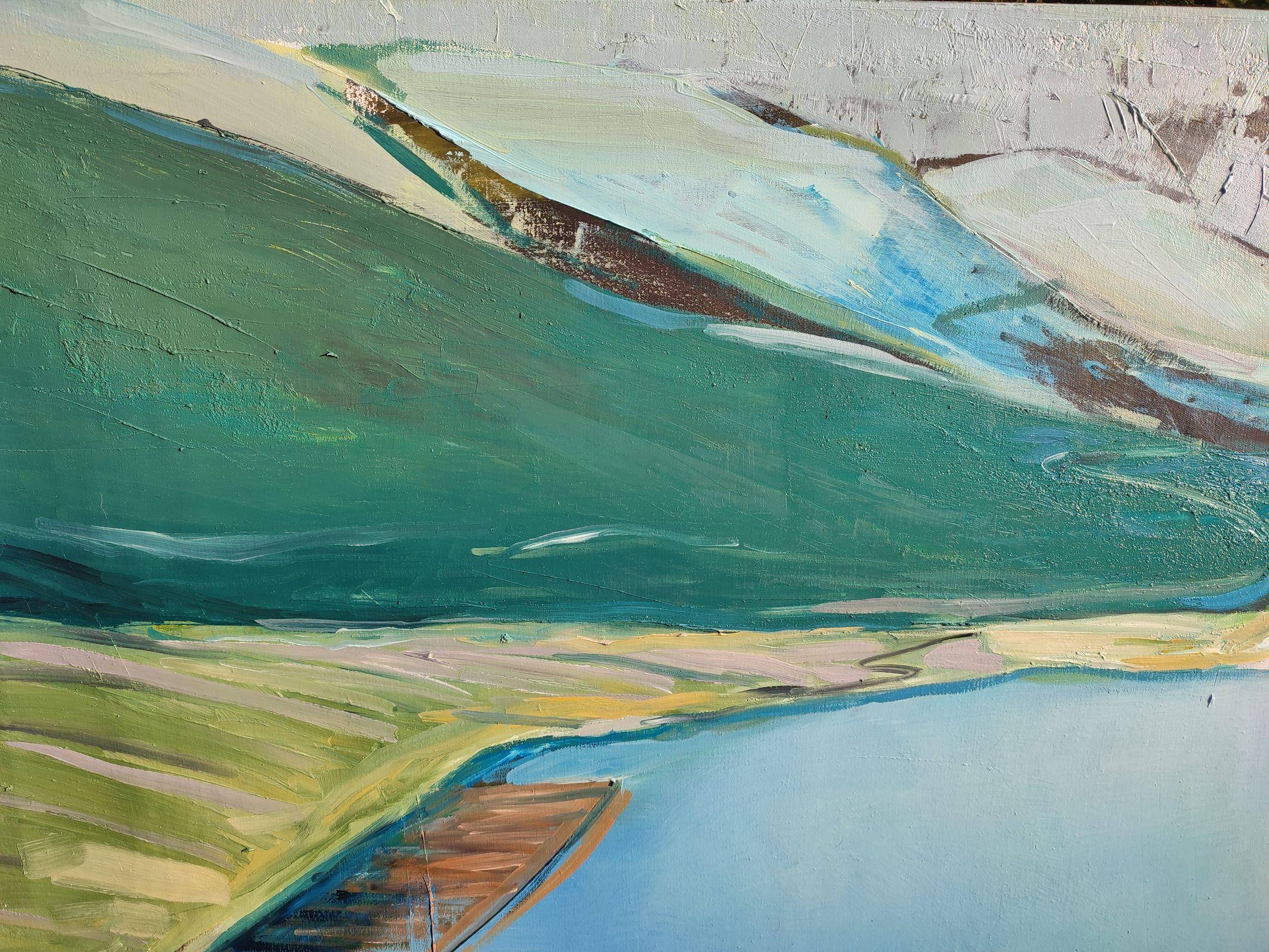 oil painting Landscape18 Size 39 , 4/ 27 , 6 inches Painting Oil on Canvas For Sale 1