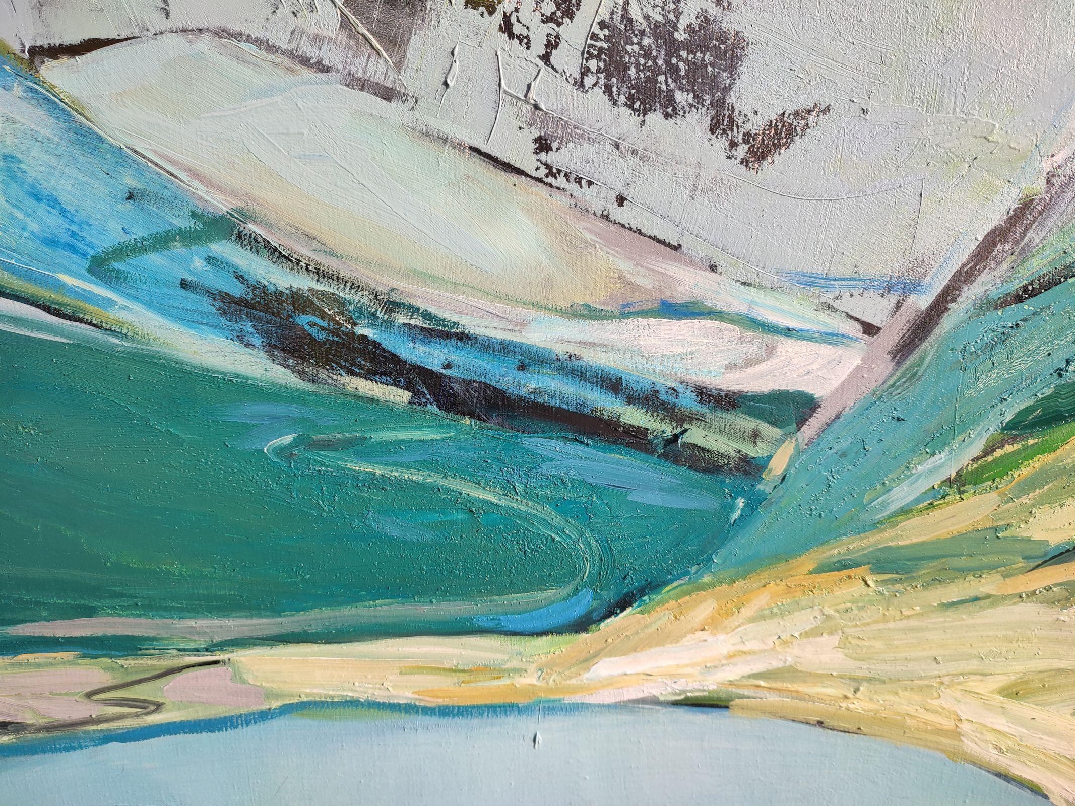 oil painting Landscape18 Size 39 , 4/ 27 , 6 inches Painting Oil on Canvas For Sale 2