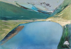 Ölgemälde "Landscape18". Größe 39 4/ 27, 6 Zoll, Gemälde, Öl auf Leinwand, Öl