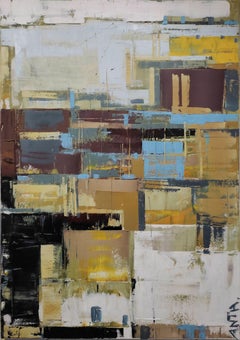 oil painting, stretched, "Abstract city 50", Painting, Oil on Canvas