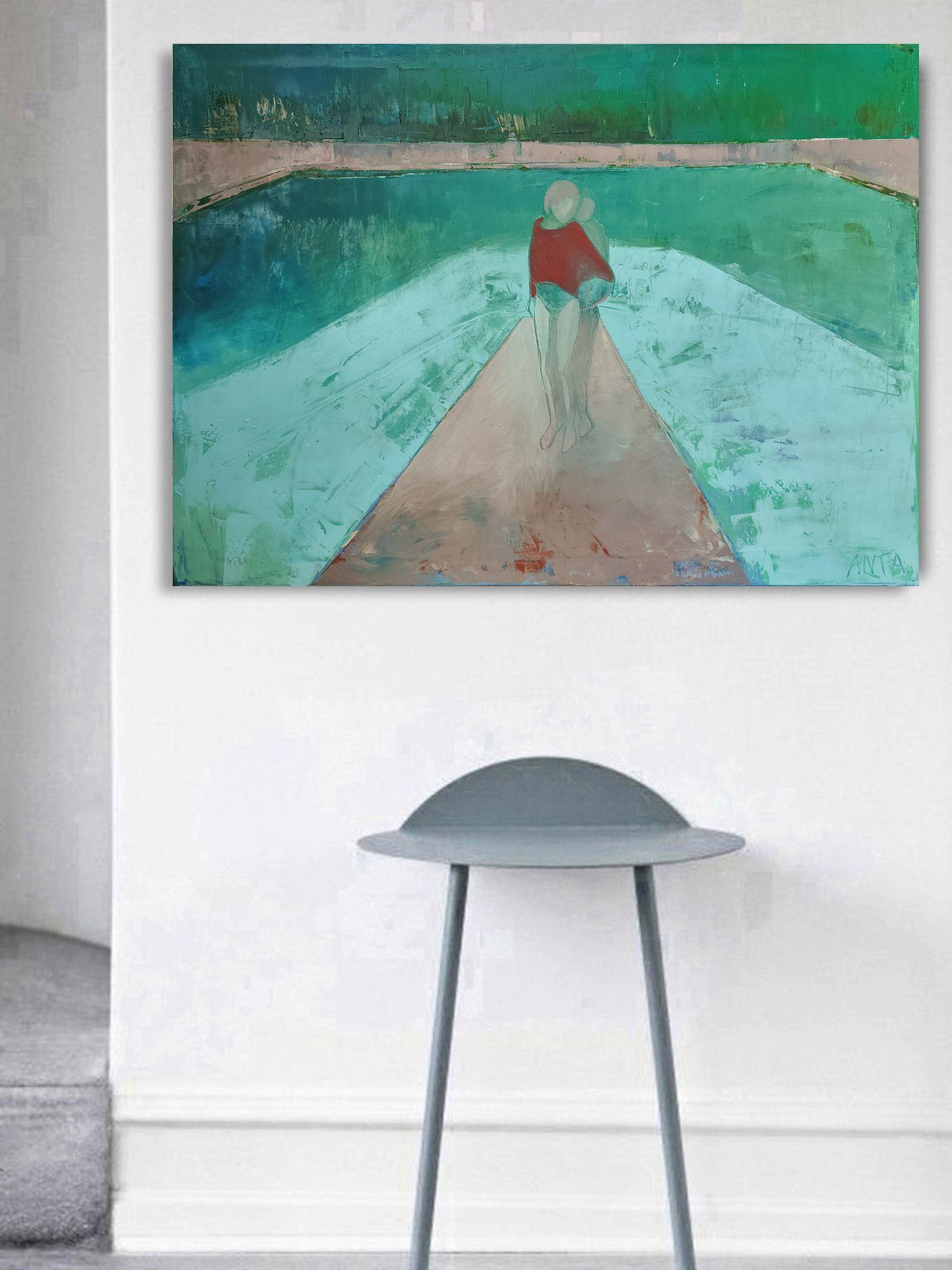 pintura al óleo, estirado "Piscina 11", Pintura, Óleo sobre lienzo