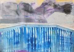 Oil painting, stretched "Pool 21", Painting, Oil on Canvas