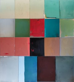 poliptych-19 parts, "Play with me XXIII", Painting, Oil on Canvas