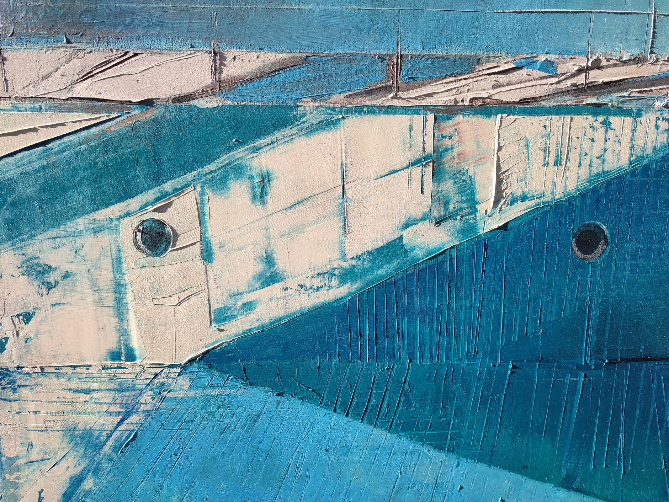 Pool 14, oil painting, stretched, Painting, Oil on Canvas For Sale 1