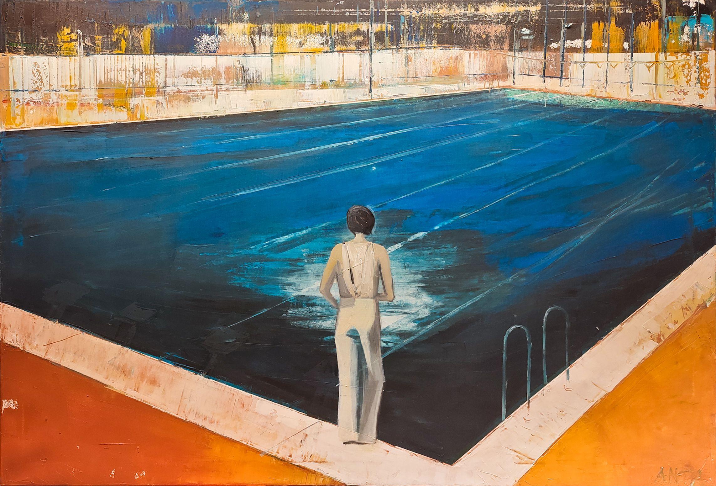 swimming pool painting artist