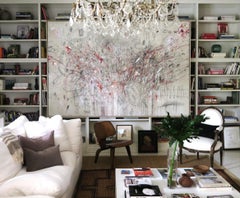 "Gioia" Large Scale Acrylics, Oil Pastels and Pencils Abstract Painting 72"x108"