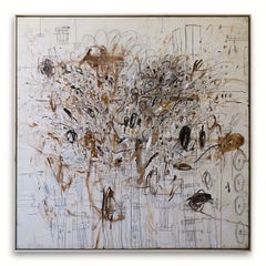 "Autumn in Buenos Aires I" Oversized Acrylic, Oil Pastels, Pencils Abstract