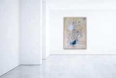 "Divine Innocence II" Acrylic, Oil Pastels and Pencil Abstract Painting, 7ftx5ft