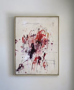 "Divine Spontaneity I" Acrylic, House Paint and Pencils Abstracts 48"x36"
