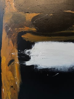 "Earth Tone" Acryl in Raw Siena und Brauntönen Abstrakte Malerei 42" x 28"