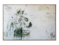„Grand Overture in Green“ – Monumentales Gemälde in Acryl und Ölpastell, 183 cm x 274 cm