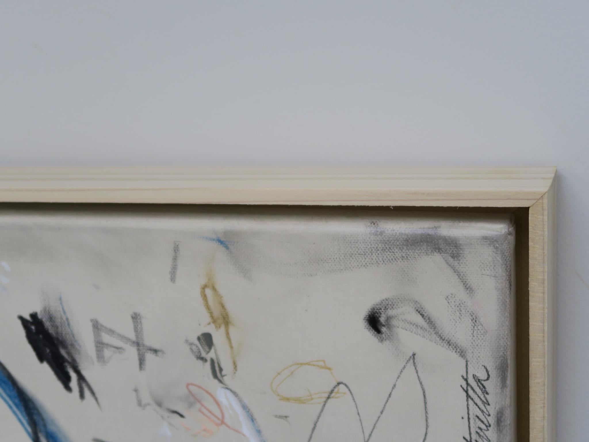 „NYFW 2022“ Abstraktes Gemälde, Acryl, Ölpastell, Bleistift, 24 Zoll x 36 Zoll im Angebot 12