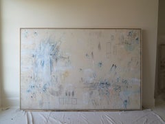 "Prelude in Blue" Acrilico, pastelli a olio e matite Tonalità di blu Astratto 72 "x108"