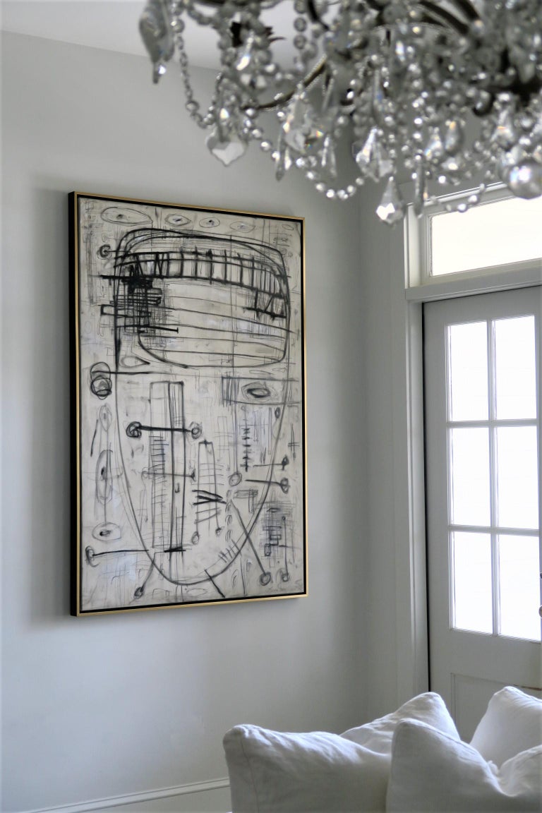 Karina "Primal Faces II" Original Painting, 2019, 40" x 60