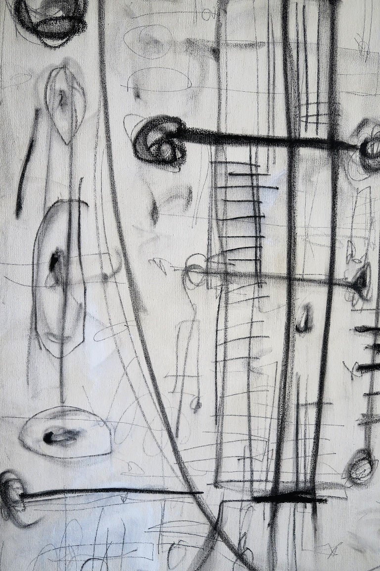 Karina "Primal Faces II" Original Painting, 2019, 40" x 60