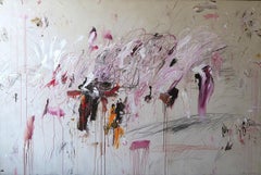 "Tosca" Large-Scale Acrylic, Oil Pastels, Pencils Abstract 72"x108"