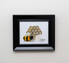 "Polinización" - Naturaleza Muerta Contemporánea Pintura al Óleo sobre Panel de Aluminio