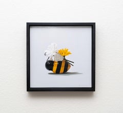 "The Tireless Bee" - Contemporary Still Life Oil Painting on Wood Panel