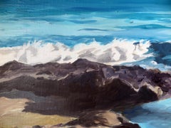 Französische zeitgenössische Kunst von Karine Bartoli – Formentera, Parasol Rouge