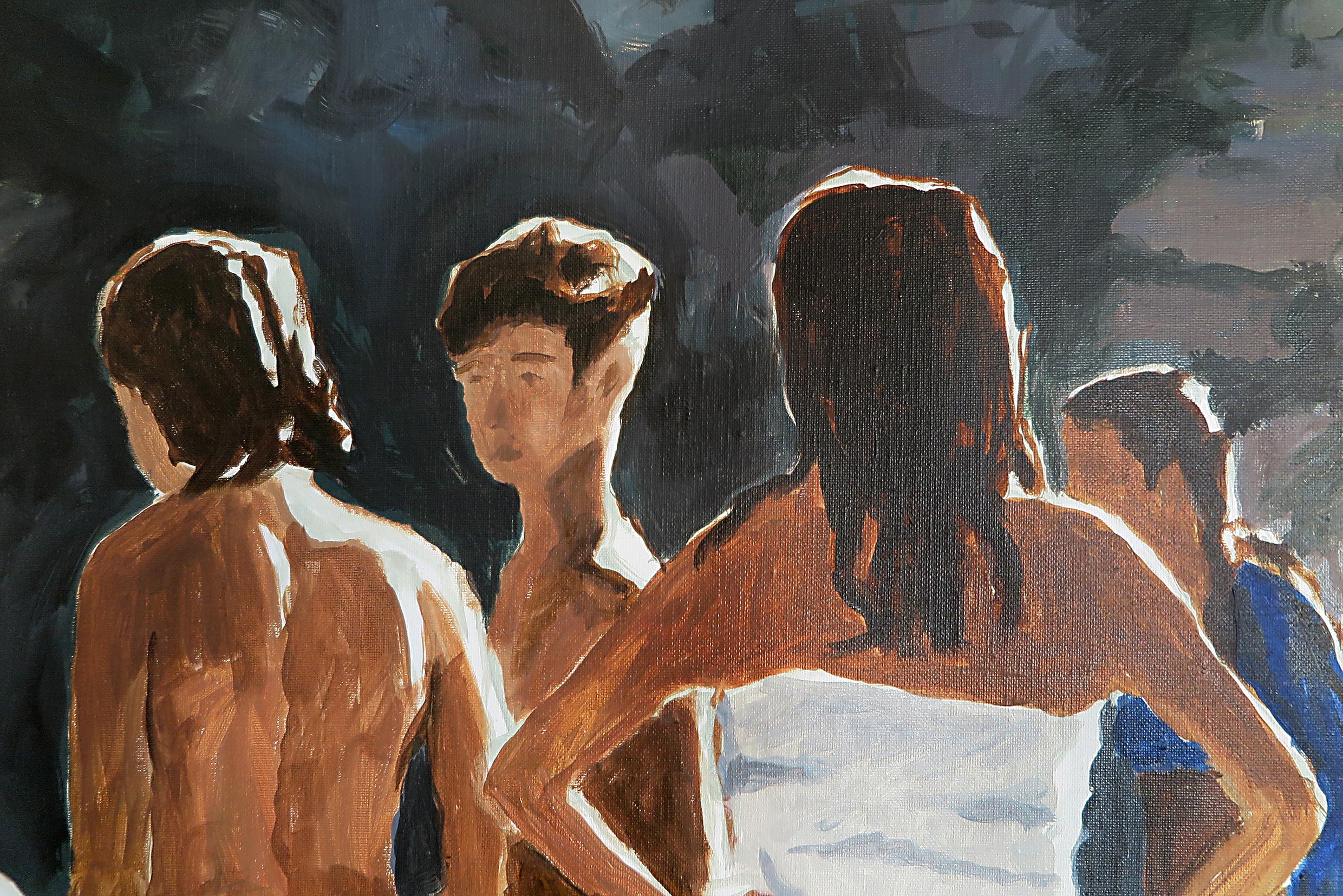 Zeitgenössische französische Kunst von Karine Bartoli - Arone 7 Personnages im Angebot 3