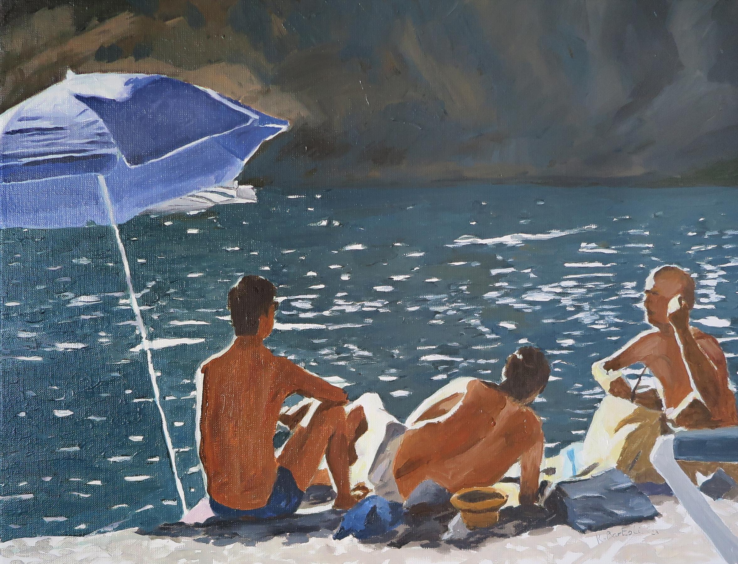 French Contemporary Art by Karine Bartoli - Beach 3 Personnages