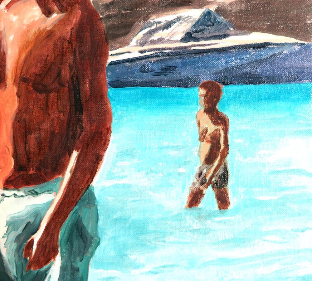 Art contemporain français de Karine Bartoli - Formentera Beach 10 en vente 3