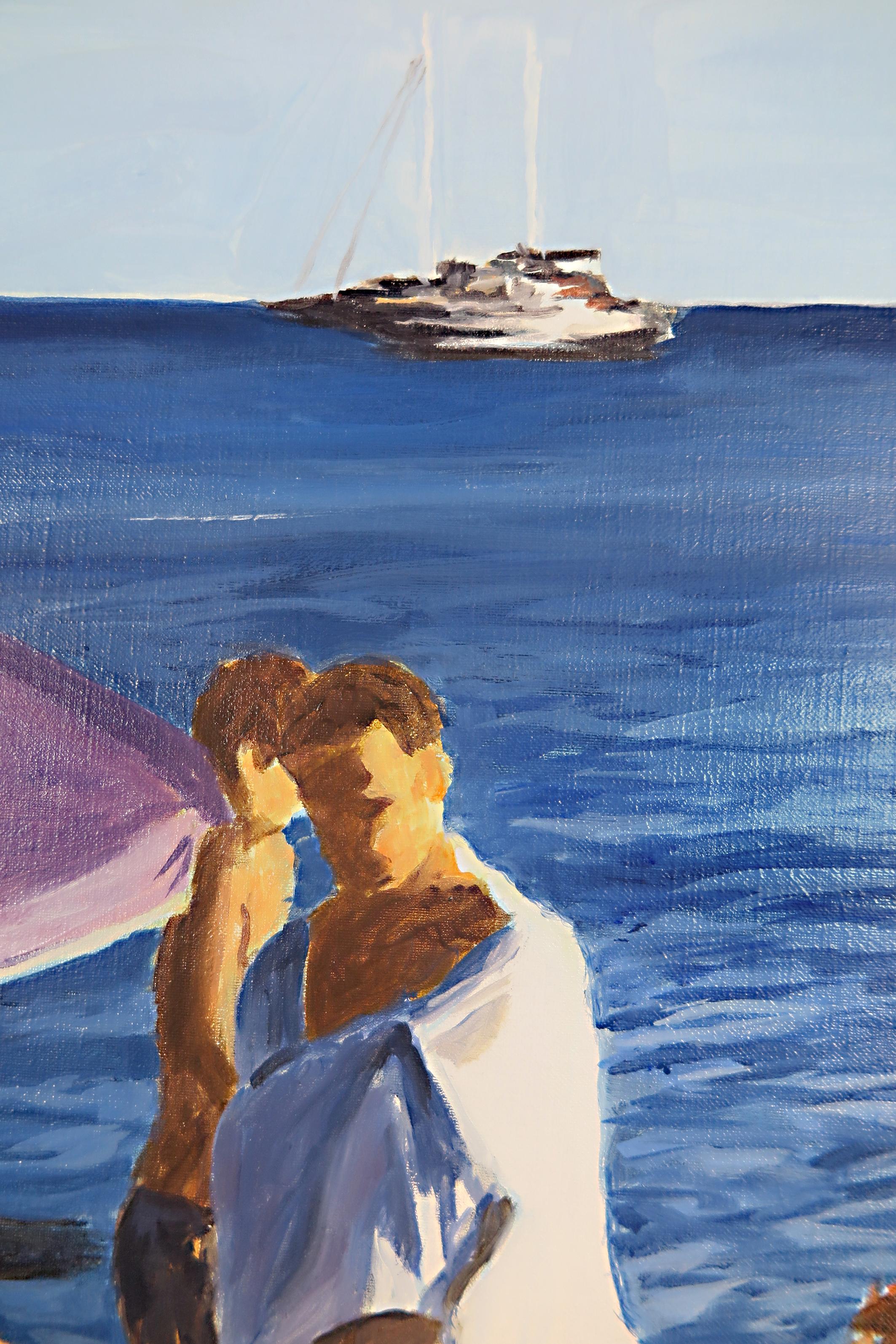 Arte contemporanea francese di Karine Bartoli - Spiaggia di Formentera in vendita 3
