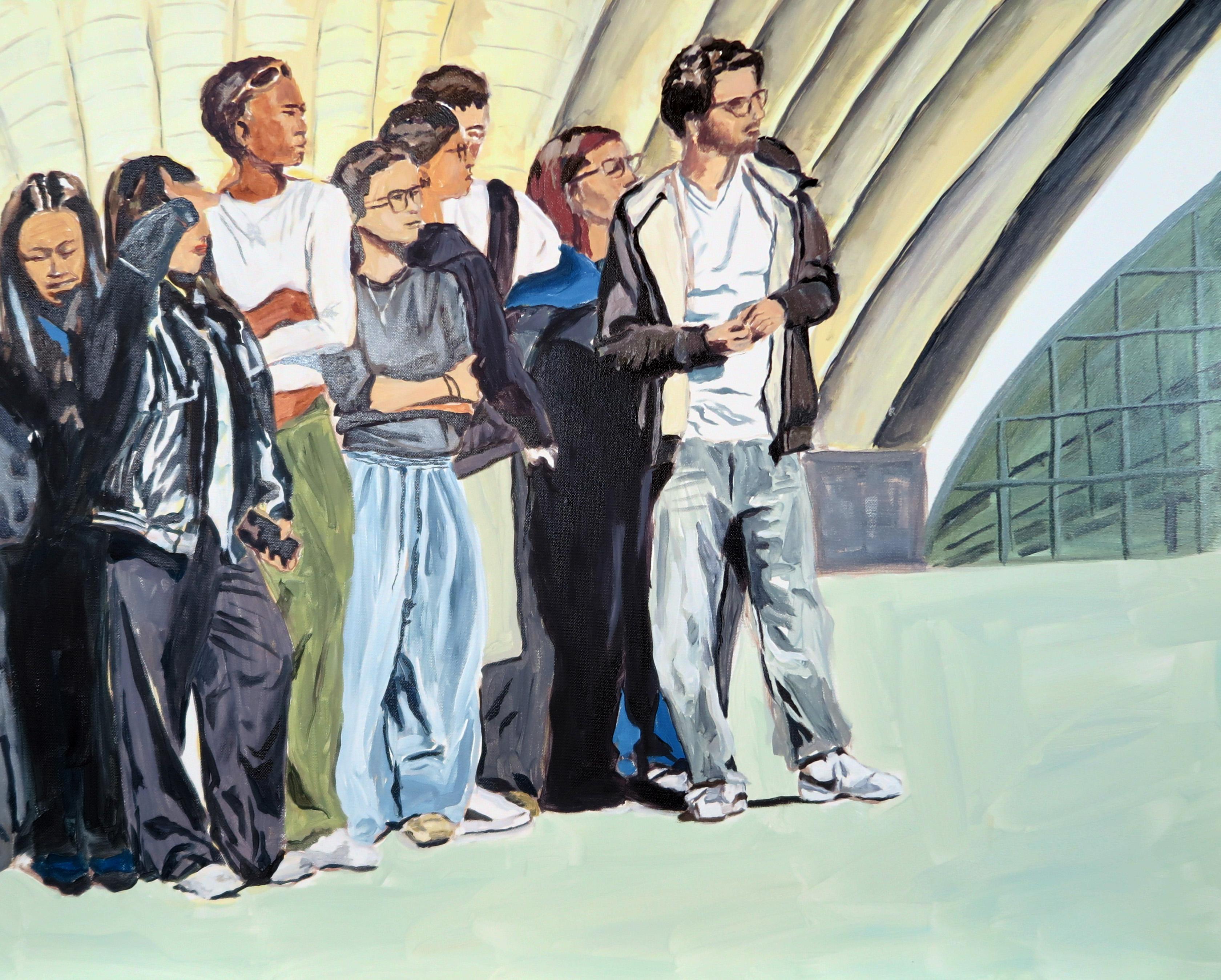 Französische zeitgenössische Kunst von Karine Bartoli - La Défense, 8 Personnages