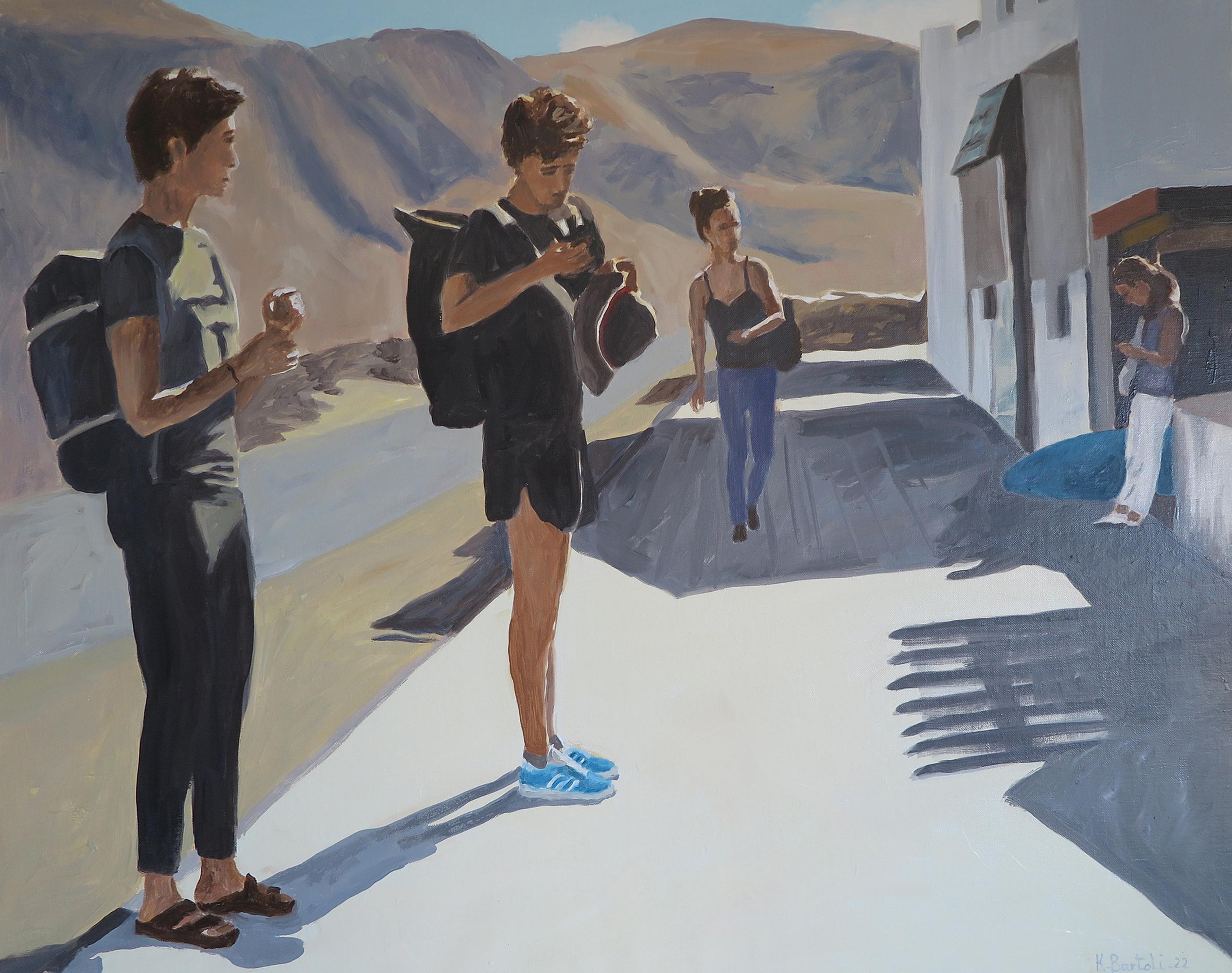 Óleo sobre lienzo

Karine Bartoli nació en 1971 en Ajaccio. Se matriculó en la Escuela Nacional Superior de Bellas Artes de Marsella, donde se licenció en 1997. Desde entonces se dedica a la práctica de la pintura. Su obra es figurativa, un campo