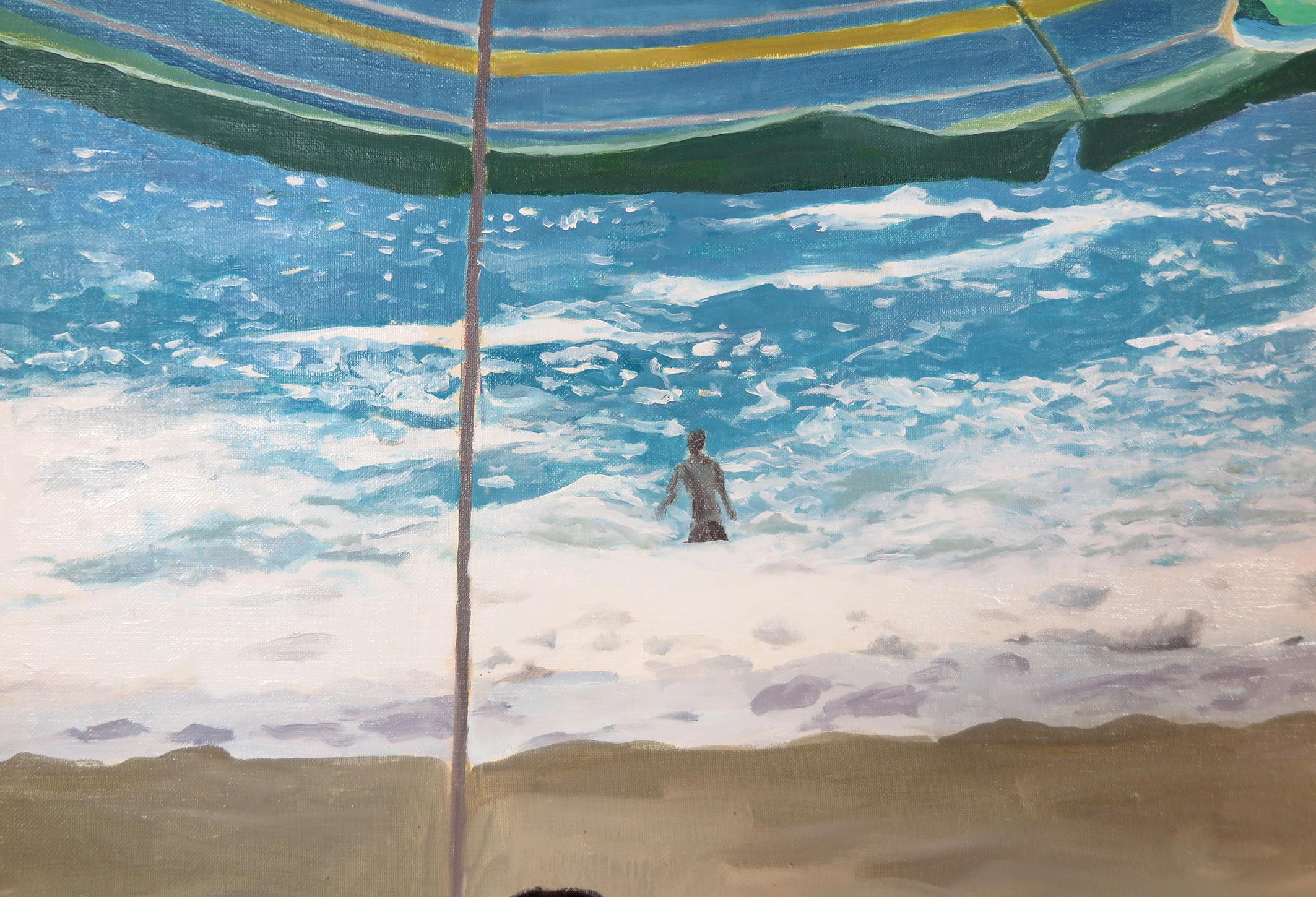 Arte contemporáneo francés de Karine Bartoli - Espalda de hombre en venta 1