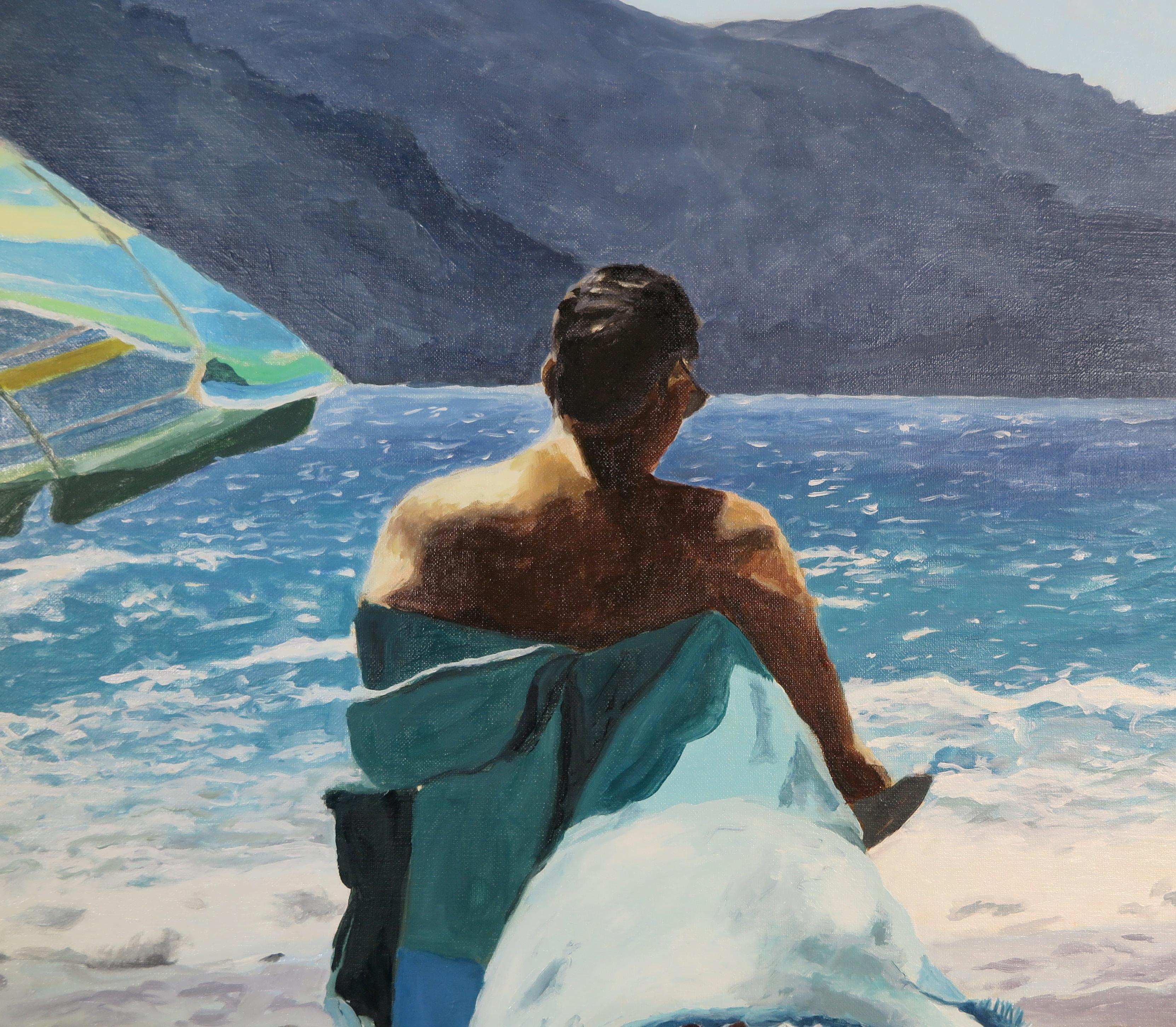 Arte contemporáneo francés de Karine Bartoli - Espalda de hombre en venta 4