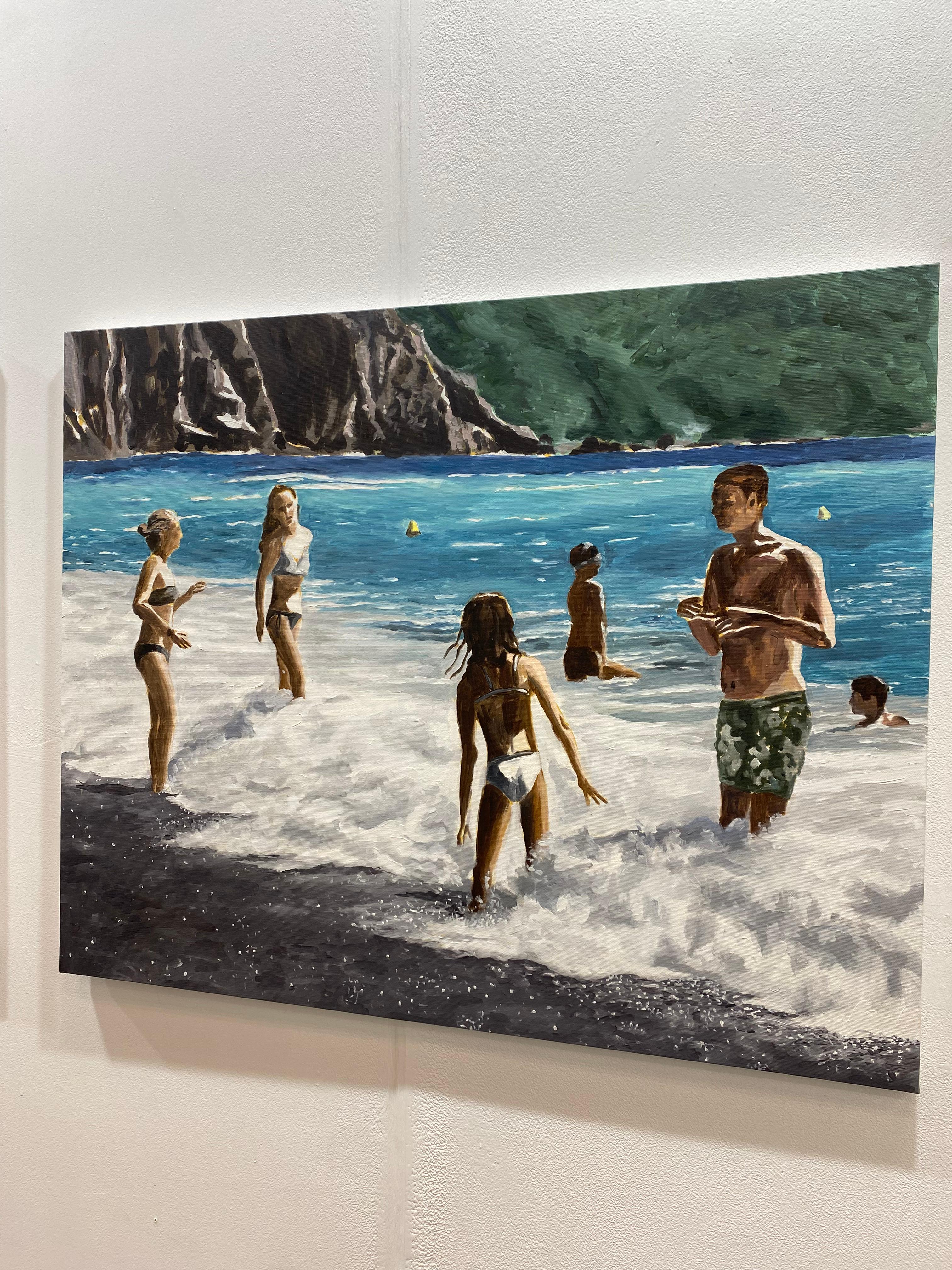 Arte contemporanea francese di Karine Bartoli - Plage de Bussaghlia in vendita 1