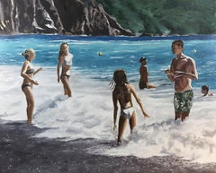 Zeitgenössische französische Kunst von Karine Bartoli - Plage de Bussaghlia 