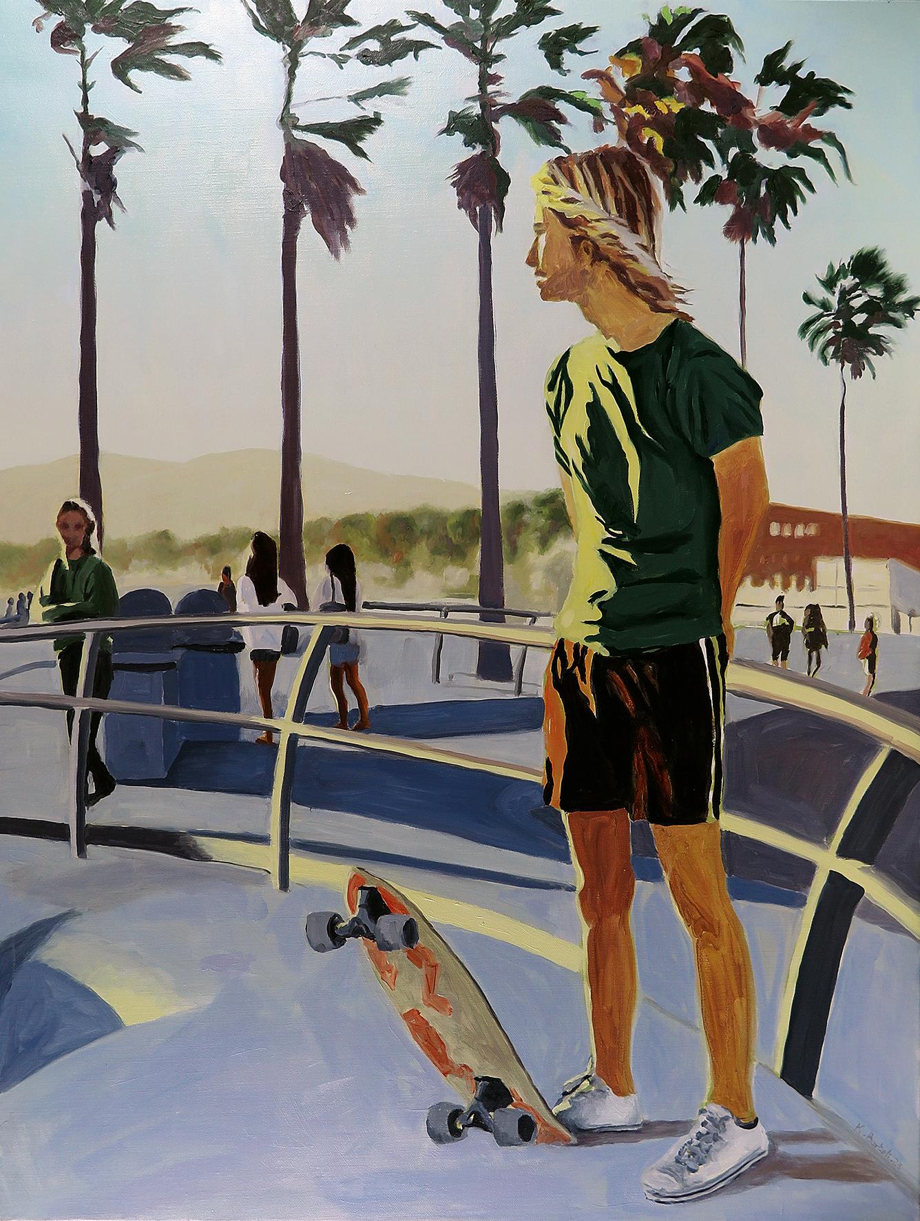 Arte contemporáneo francés de Karine Bartoli - Skater Venice Beach 04 6