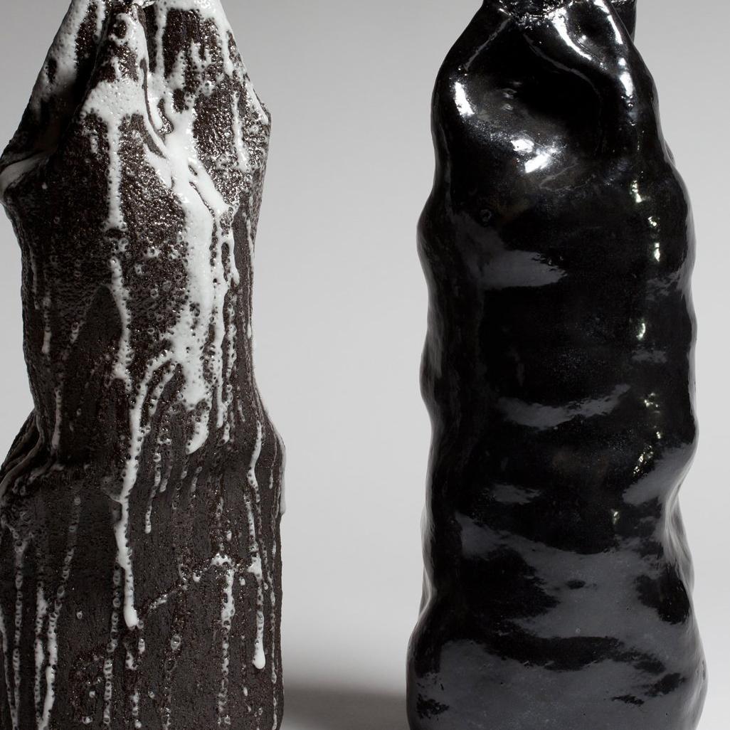 Pair of sculptures - Gray Abstract Sculpture by Karine Benvenuti