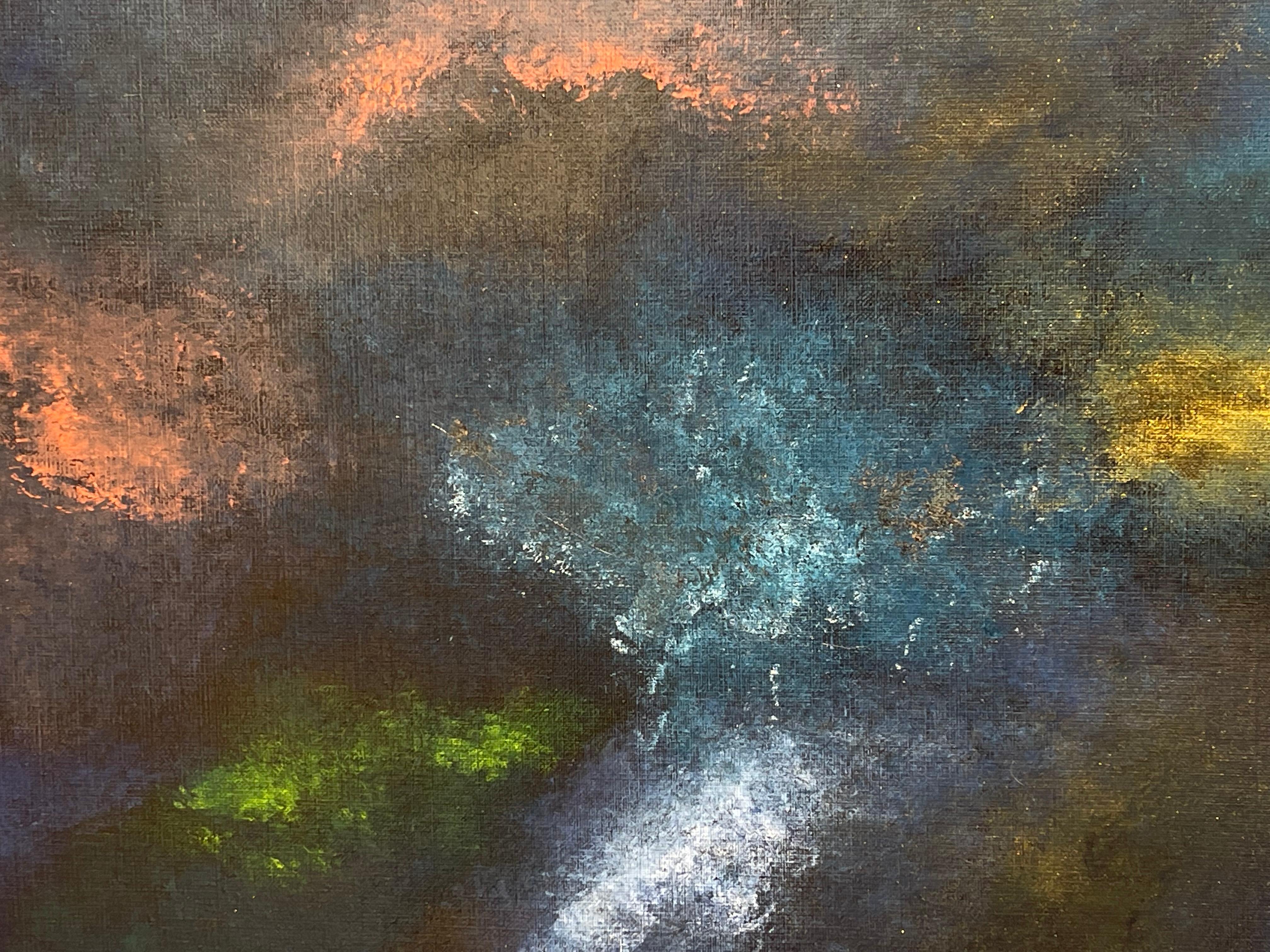 MEDITATION II (Grau), Abstract Painting, von Karine Lahannier