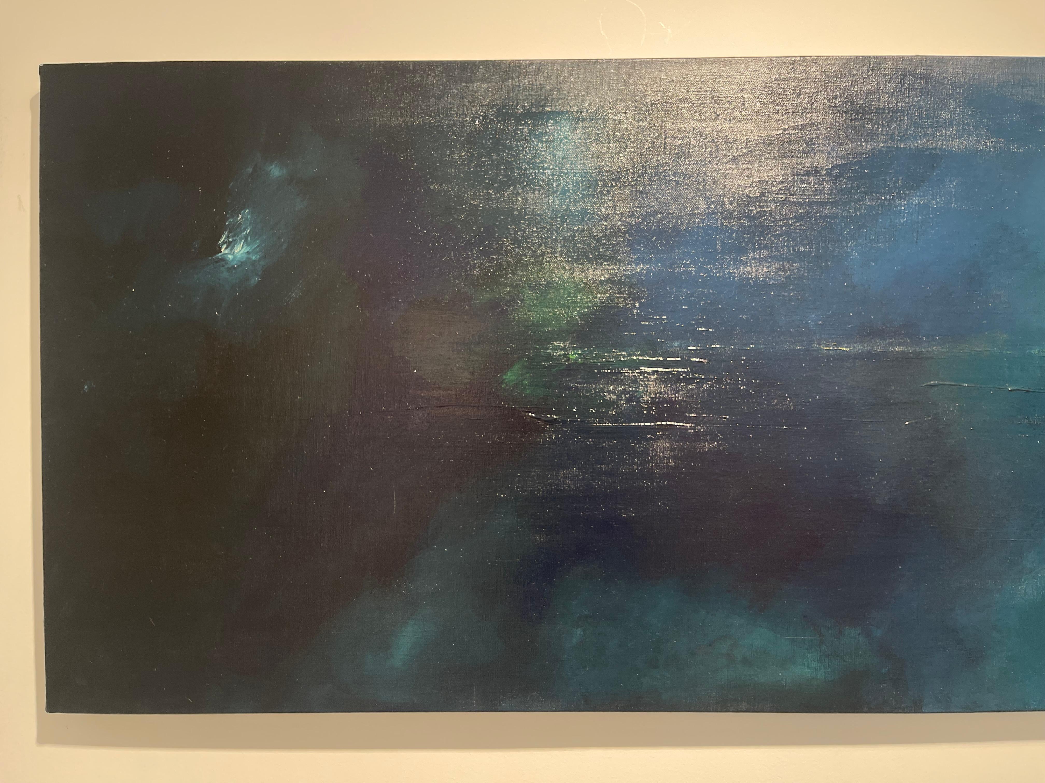 MEDITATION IM WASSER (Blau), Abstract Painting, von Karine Lahannier