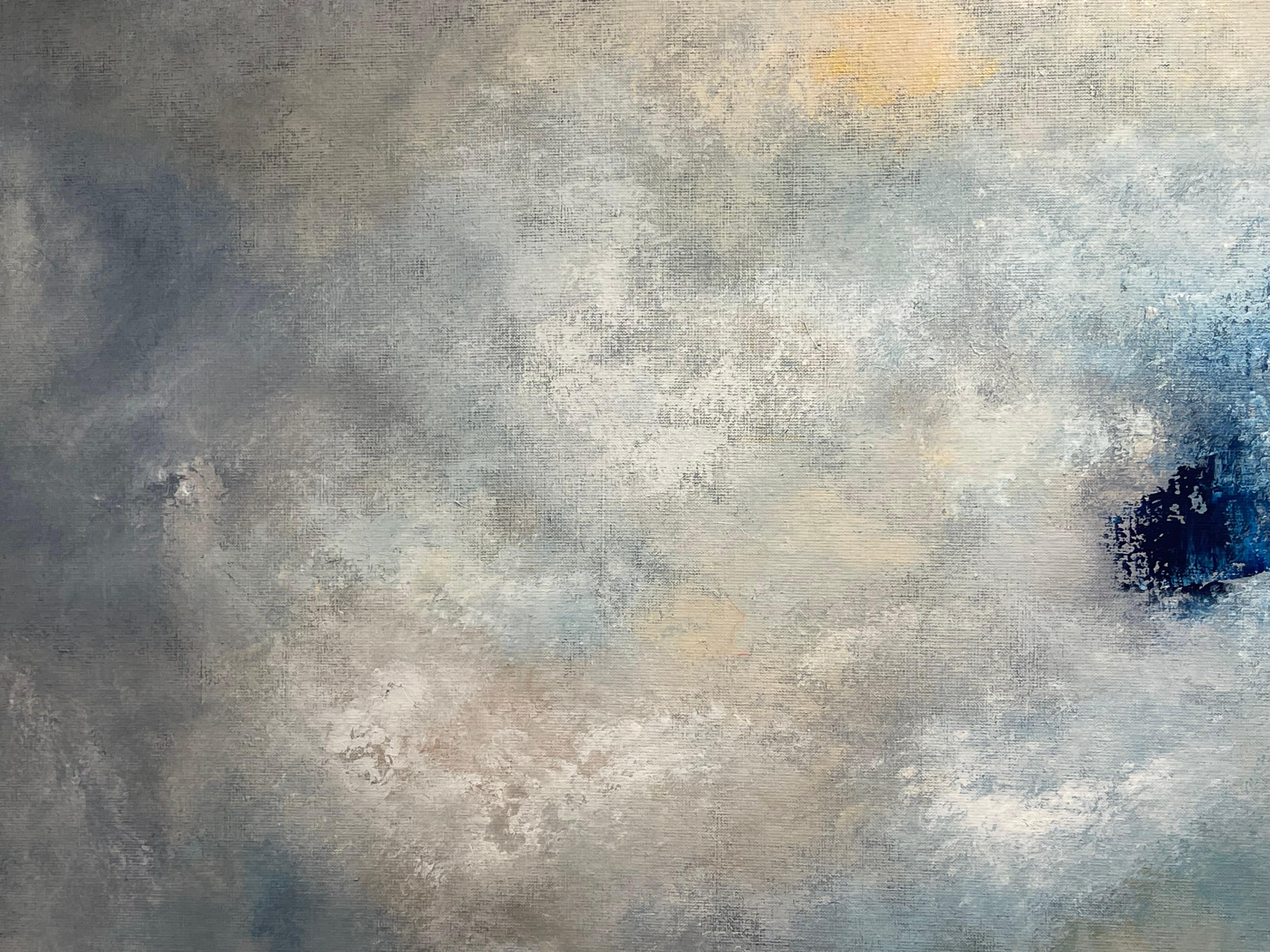 GEHEILIGTE FARBEN (Grau), Abstract Painting, von Karine Lahannier