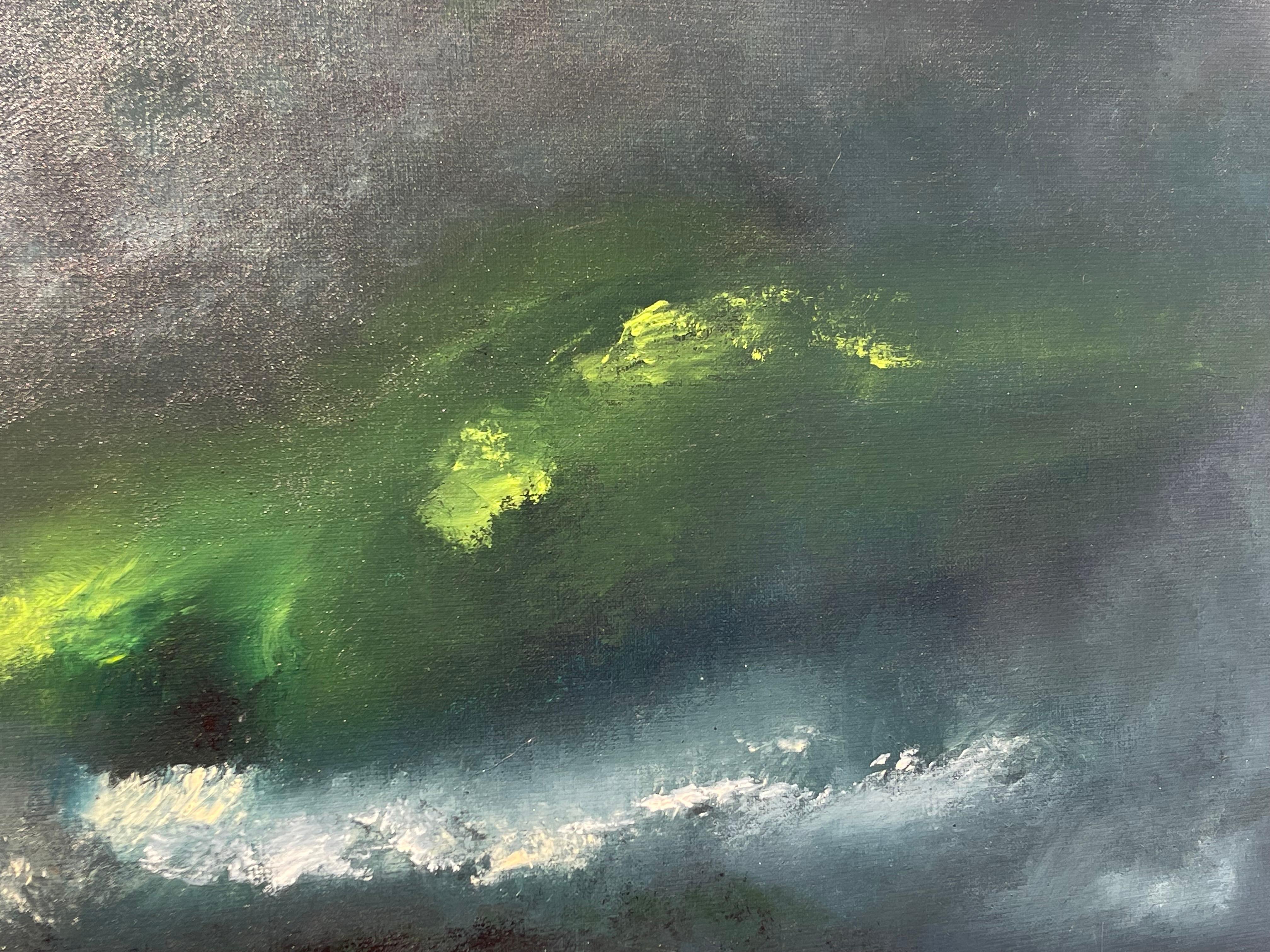 PAYSAGE - Blue Abstract Painting by Karine Lahannier